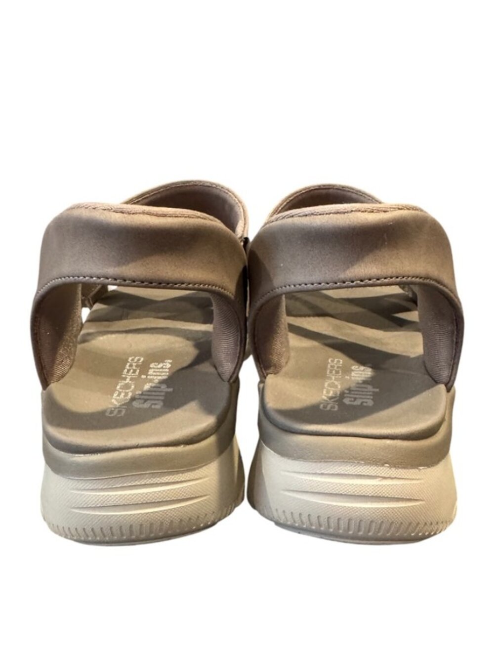 Skechers Easy Going Somewhere Sunny Slip-Ins Sandals Women’s 9.5 Taupe Gray EUC - Picture 4 of 8